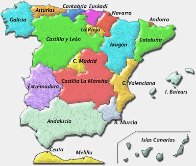 Mapa España Sedes UGT